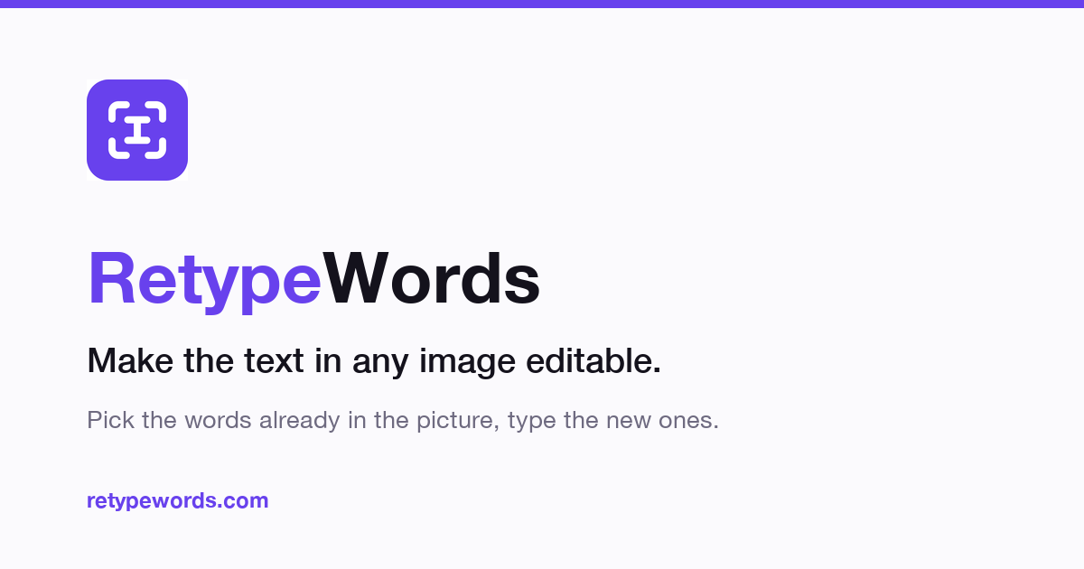 retypewords screenshot 1